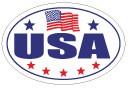 Image of U.S. Flag screen printed on vinyl