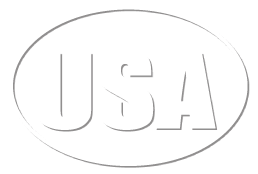 Image of auto window sticker with USA in oval outline