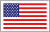 Image of small vinyl decal of US Flag