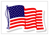 Image of small U.S. Flag in static cling material