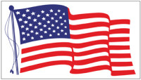 Image of U.S. Flag screen printed on vinyl