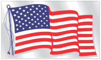 Image of large static cling american flag.