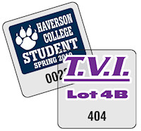 Custom clear non-adhesive static stick parking permits